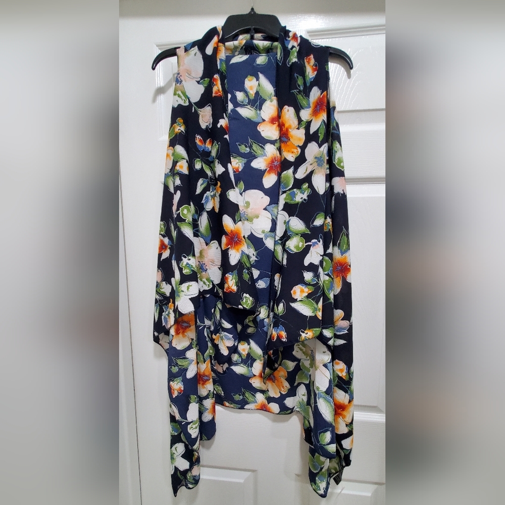 Open front Vest, Cover up, Swim, Hi Low Drape~ Women, Teen One size, New w/Tags!